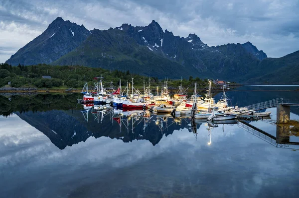 Fischerdorf Auf Den Lofoten Lofoten Ist Ein Archipel Norwegen Ist — Stockfoto