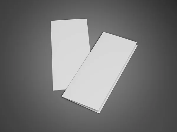 Tri-fold Brochure Leaflet Zigzag Folded — Stock Photo, Image