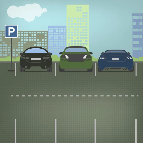 Parque de estacionamento vetorial —  Vetores de Stock