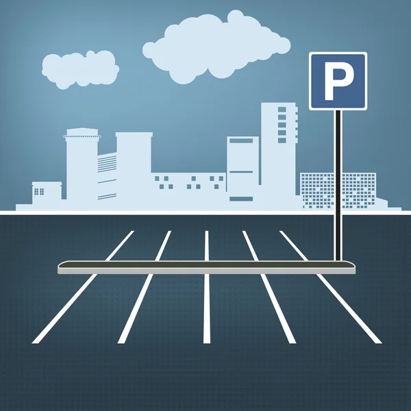 City parking image — Stock Vector