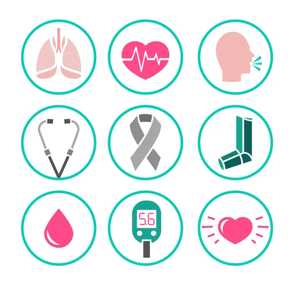 Vector Asthma Icons — Stock Illustration Vector Asthma Icons Vector Graphics