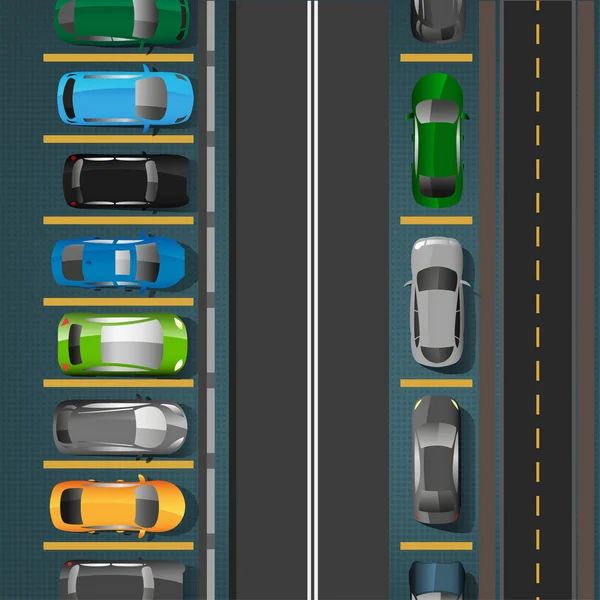 都市駐車場のイメージ — ストックベクタ