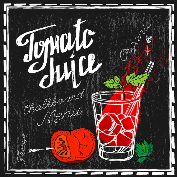 Imagen del jugo de tomate — Vector de stock