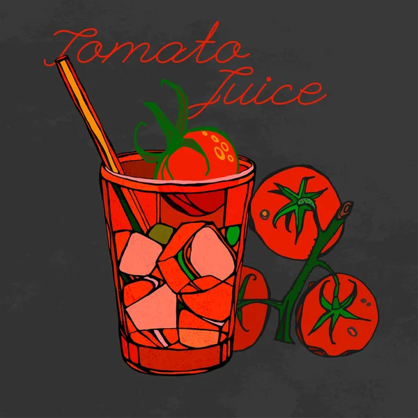 Vetor de suco de tomate —  Vetores de Stock