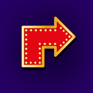 Retro ışıklar afiş