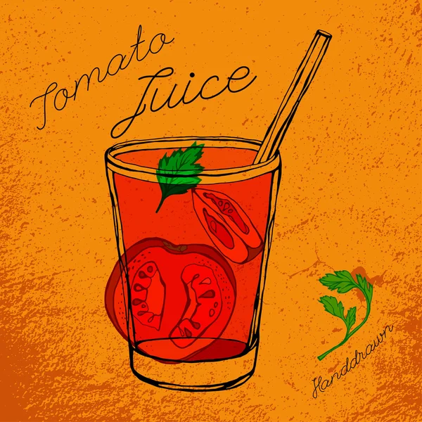 Vector de jugo de tomate — Vector de stock