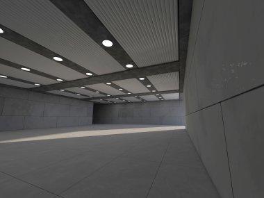 Boş beyaz açık alan 3d render