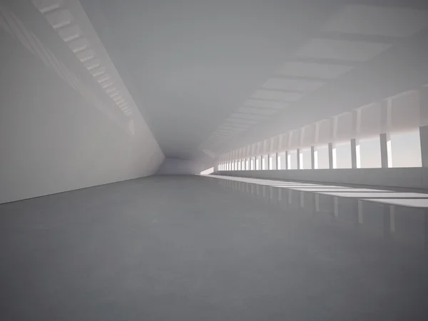 Lumina goala sala mare redare 3D — Fotografie, imagine de stoc