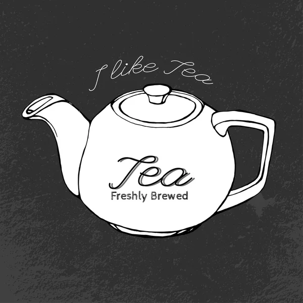 Concepto de té dibujado a mano — Vector de stock