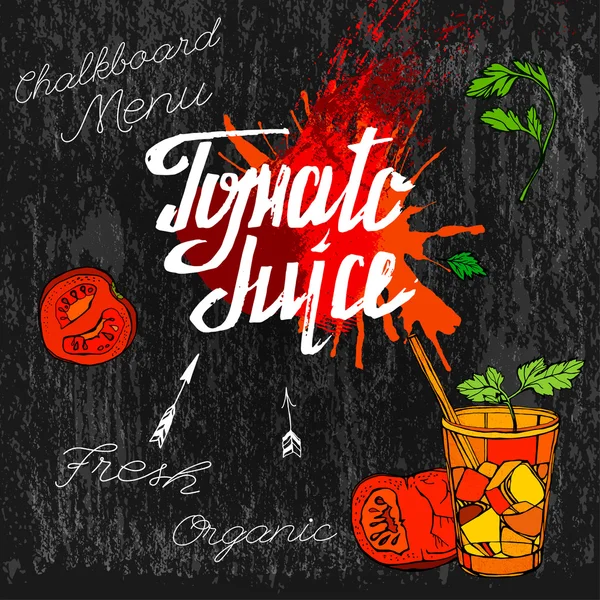 Imagen del jugo de tomate — Vector de stock