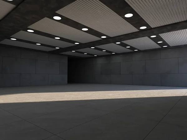 Leere weiße offene Raum 3D-Rendering — Stockfoto
