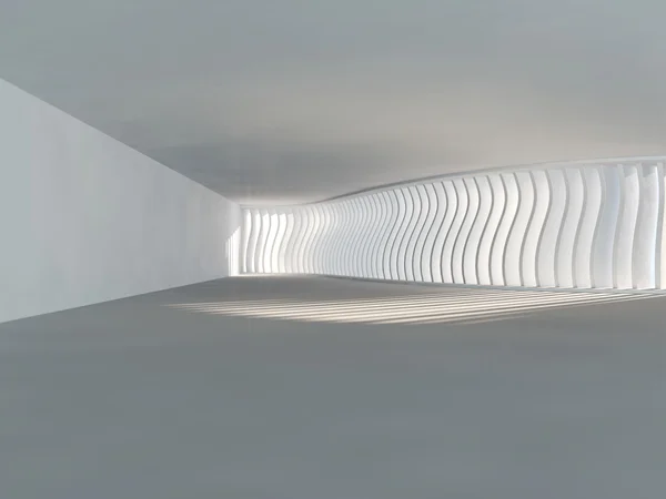 Leeres Licht große Halle 3D-Rendering — Stockfoto