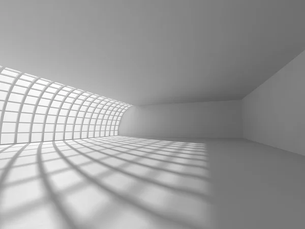 Pusty światło renderowania 3d dużej sali — Zdjęcie stockowe