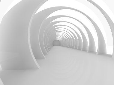 boş ışık büyük salonu 3d render