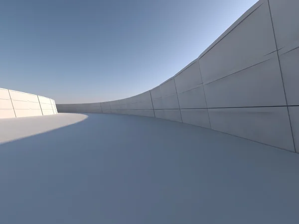 Άδειο φως μεγάλη αίθουσα 3d rendering — Φωτογραφία Αρχείου