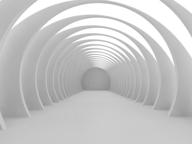 boş ışık büyük salonu 3d render