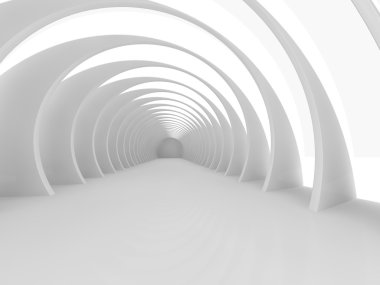boş ışık büyük salonu 3d render