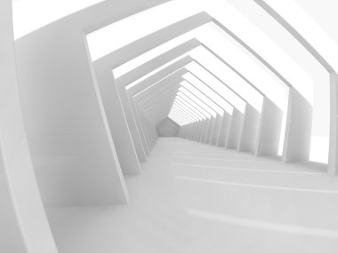 boş ışık büyük salonu 3d render