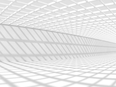 boş ışık büyük salonu 3d render