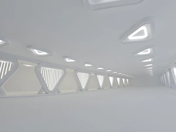 Vide lumière grand hall rendu 3D — Photo