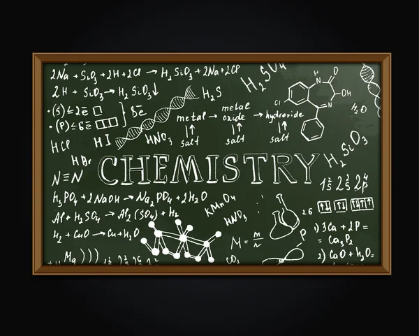 Chemie schoolbord vector — Stockvector