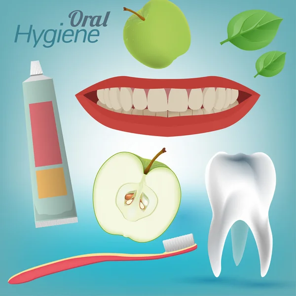 Higiene oral Imagen — Vector de stock