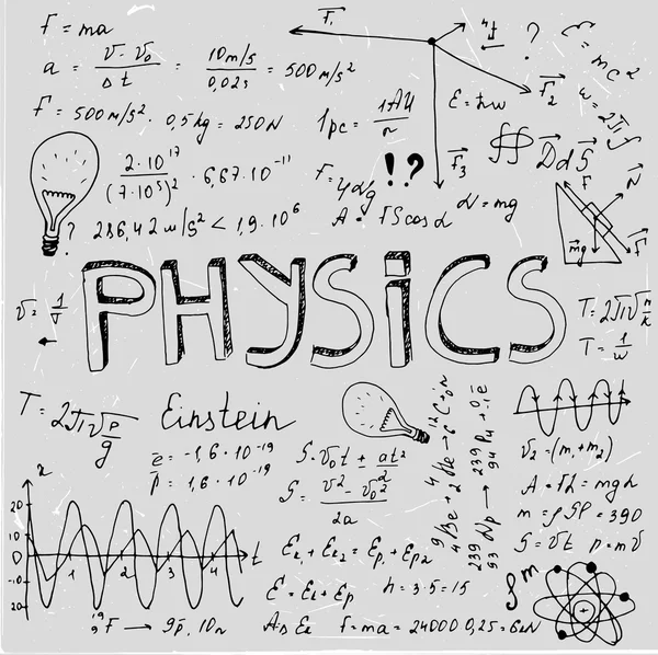 Physik Tafel Bild — Stockvektor