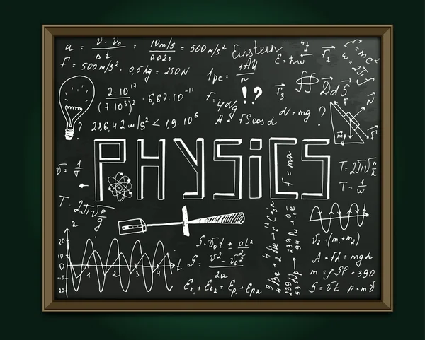 Fysik blackboard bild — Stock vektor