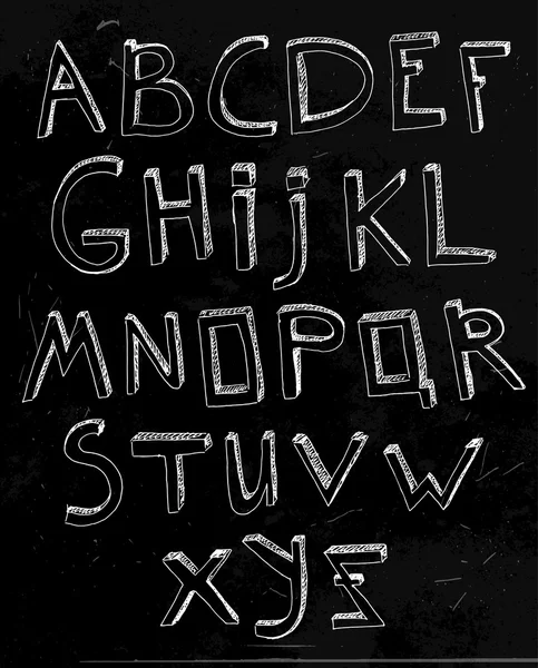 Alfabeto dibujado a mano 02 A — Archivo Imágenes Vectoriales