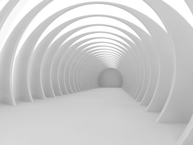 boş ışık büyük salonu 3d render