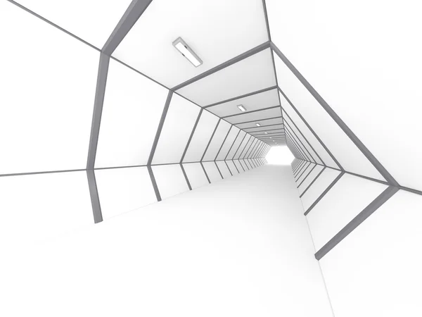 Empty light big hall 3D rendering — Stock Photo, Image