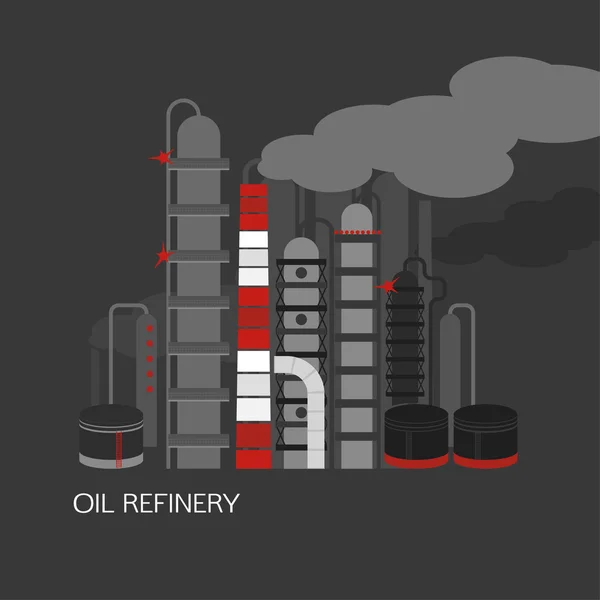 Planta petrolífera 02 A — Vector de stock