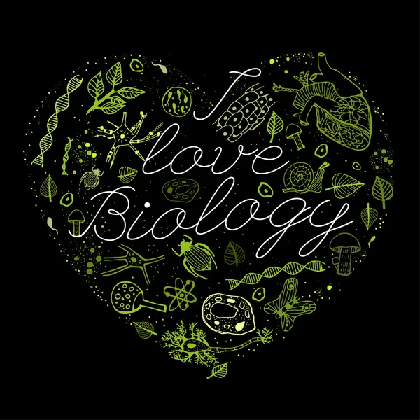 Me gusta la biología 03 A — Archivo Imágenes Vectoriales