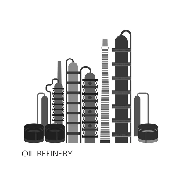 Planta petrolífera 03 A — Vector de stock