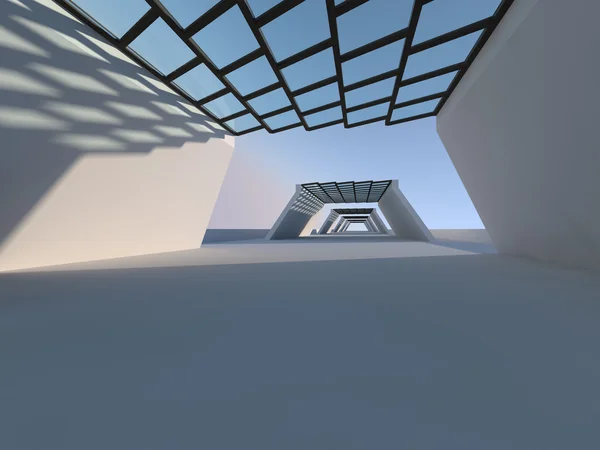 Tunnel de trafic rendu 3D . — Photo