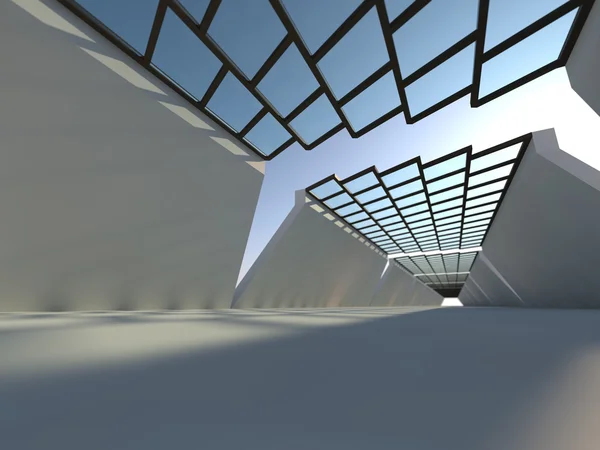 Tunnel de trafic rendu 3D . — Photo