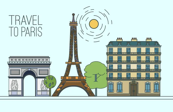 Париж Travel 11 A — стоковий вектор