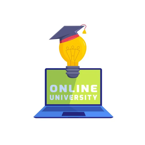 Símbolo de educación online — Vector de stock