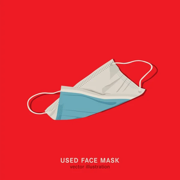 Gebruikt gezichtsmasker — Stockvector