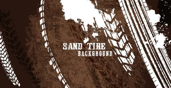 Affiche de pneus Sand Background — Image vectorielle