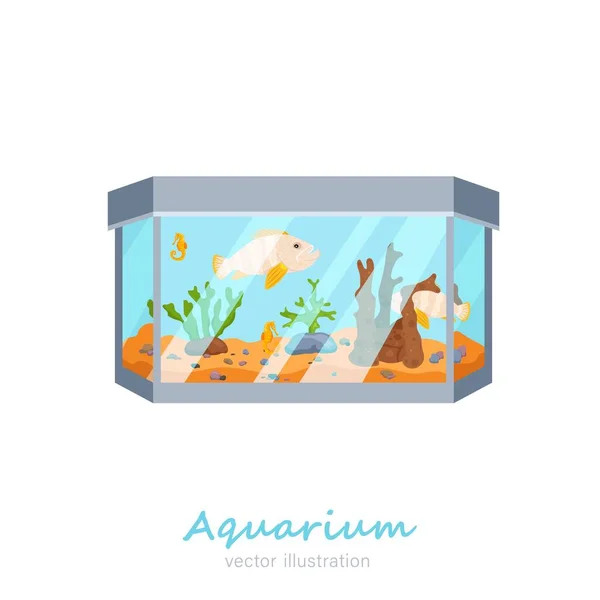 Vector aquarium image — Stock Vector