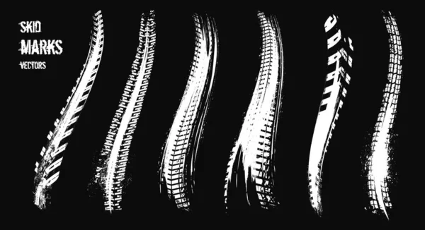 Spurmarkierungen gesetzt — Stockvektor