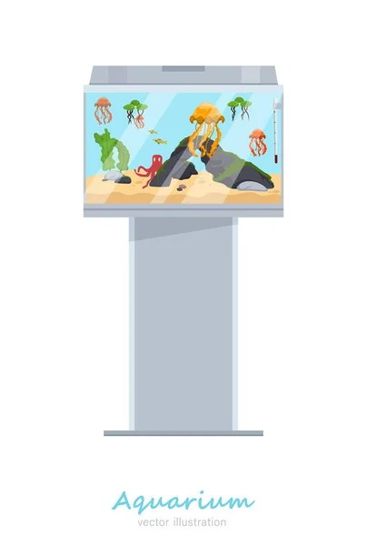 Beautiful vertical fish tank image Royalty Free Stock Vectors