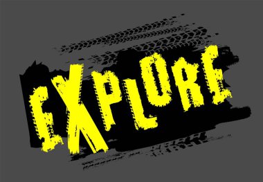 Off-Road el çizilmiş grunge harfleri