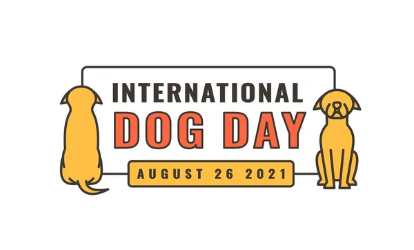 Międzynarodowe logo Dnia Psa. Świętowanie psów. — Wektor stockowy