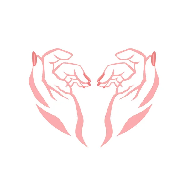 Manicure Logo Image. Geïsoleerde bewerkbare vectorillustratie — Stockvector