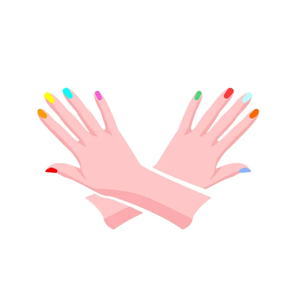 Manicura Logo Image. Ilustración vectorial editable aislada — Vector de stock