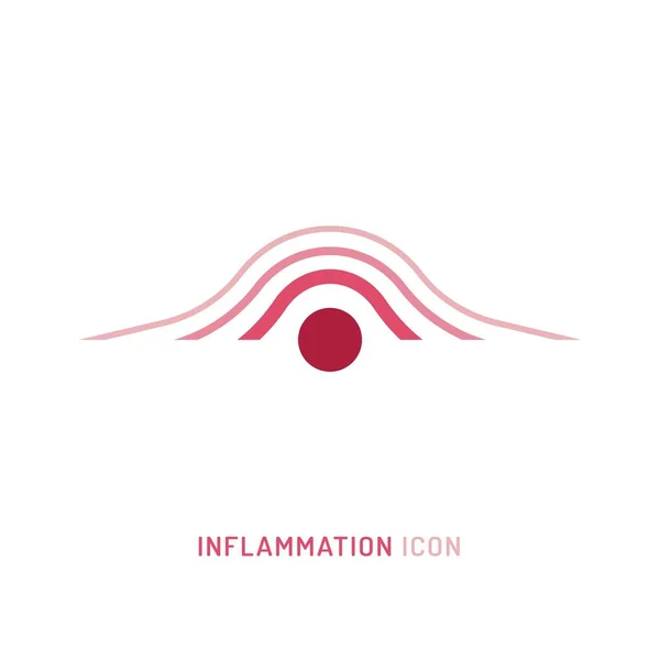 Inflammation, pain, angriness sign. Editable vector illustration in modern outline style isolated on a white background. — Stock Vector