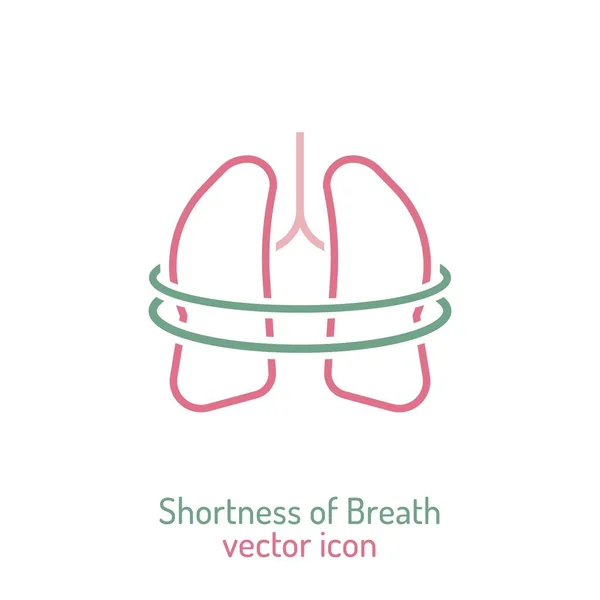 Distorção respiratória, insuficiência, respiração irregular, sinal de depressão ventilatória. — Vetor de Stock