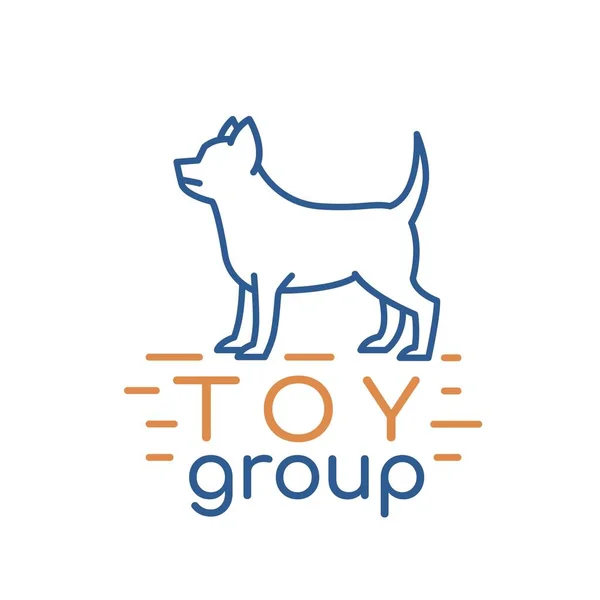 Іграшковий логотип групи в сучасному викладеному стилі. Редагування Векторні ілюстрації — стоковий вектор